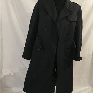 Long black trench coat size 12